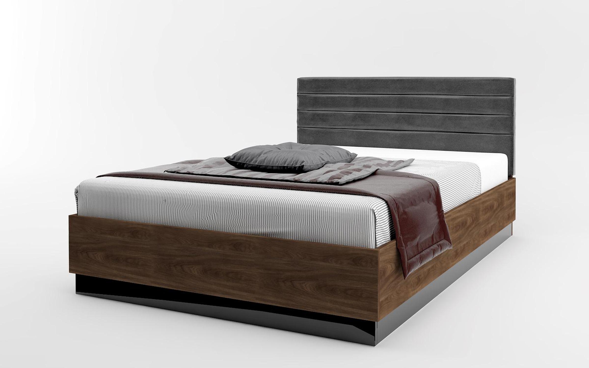 Κρεβάτι Modern М05  140/200, δρυς castello brandy + μαύρο γυαλιστερό  1